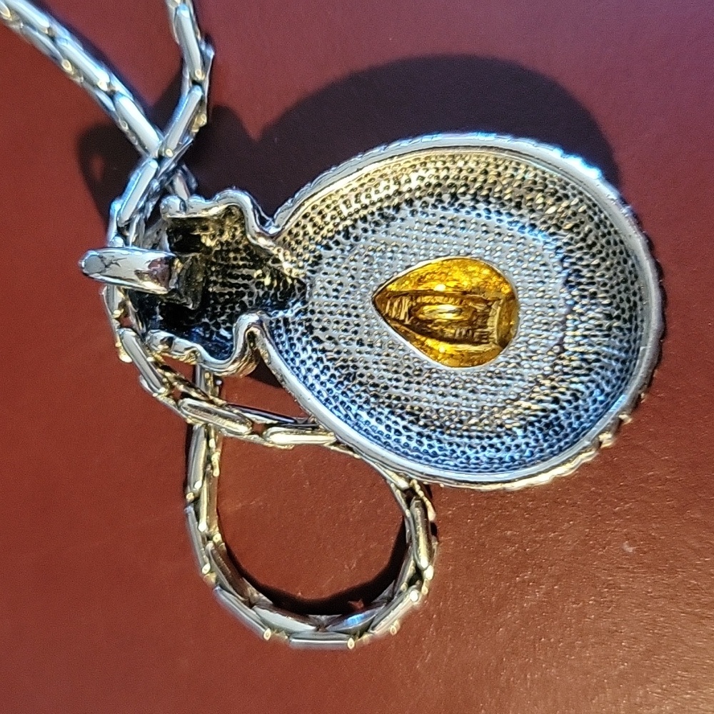 Gold and Silver toned Necklace.  16" with 3" extension. - Picture 5 of 7